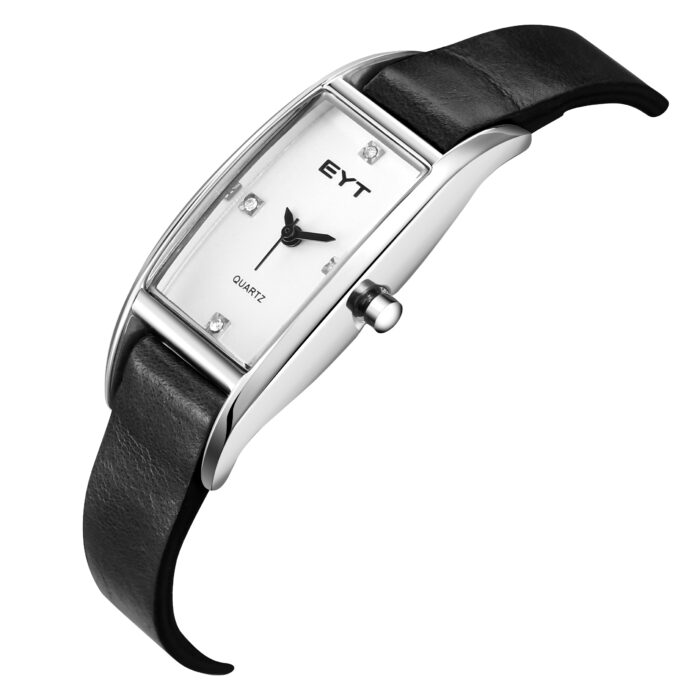 RELÓGIO MOD 3921L CAIXA PRATA, MOSTRADOR BRANCO, PULSEIRA PRETA - Image 3