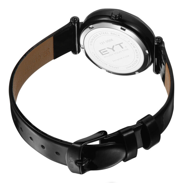 RELÓGIO MOD S8292L CAIXA DOURADA, MOSTRADOR PRETO, PULSEIRA PRETA CAIXA PRETA - Image 2