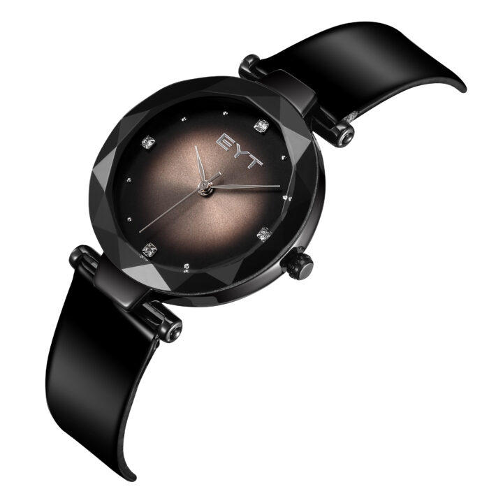 RELÓGIO MOD S8292L CAIXA DOURADA, MOSTRADOR PRETO, PULSEIRA PRETA CAIXA PRETA - Image 3