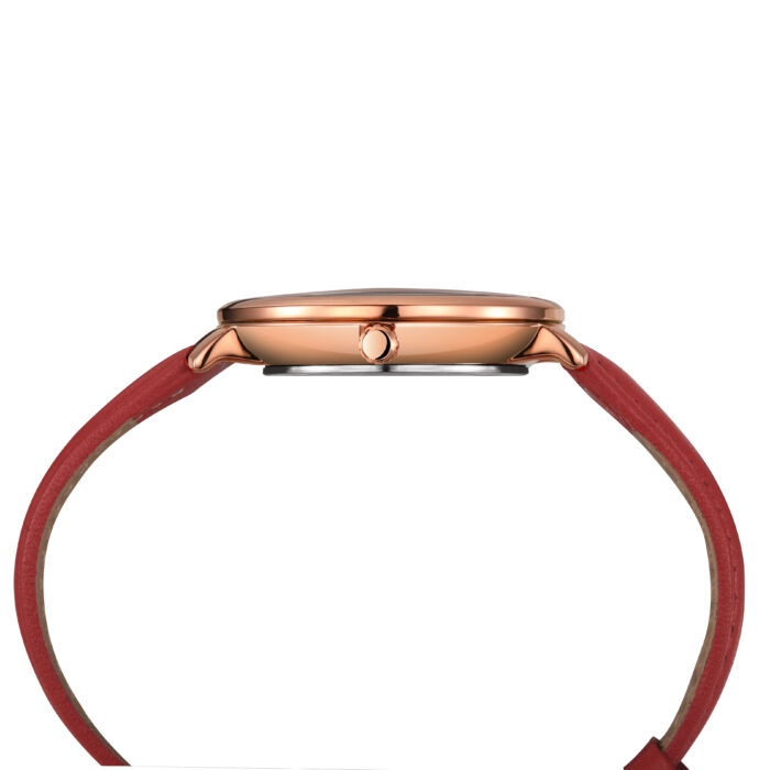RELÓGIO MOD S6606L CAIXA OURO ROSA, MOSTRADOR VERMELHO, PULSEIRA VERMELHA - Image 2