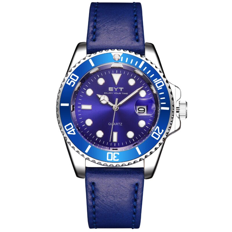 RELÓGIO MOD S3961G CX PRATA, BEZEL, MOSTRADOR. E PULS. AZUL