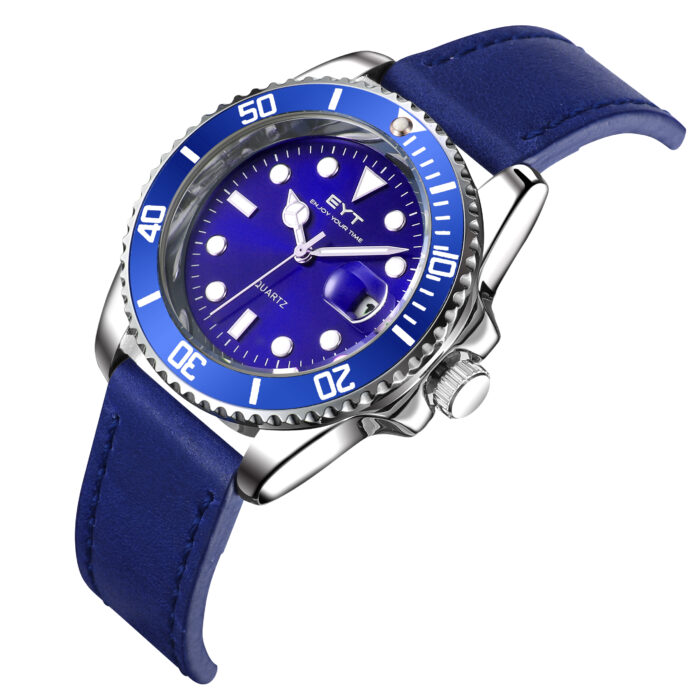 RELÓGIO MOD S3961G CX PRATA, BEZEL, MOSTRADOR. E PULS. AZUL - Image 3