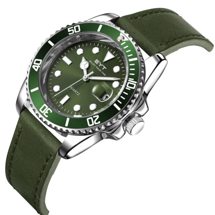 RELÓGIO MOD S3961G CAIXA PRATA, BEZEL VERDE, MOSTRADOR VERDE, PULSEIRA VERDE - Image 4
