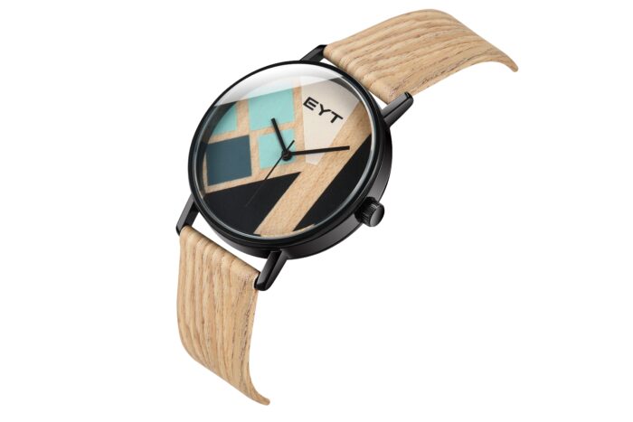RELÓGIO MOD K0079L CAIXA REVESTIDA A GRAFITE, MOSTRADOR MULTICOLORIDO, PULSEIRA MARROM CLARO - Image 2