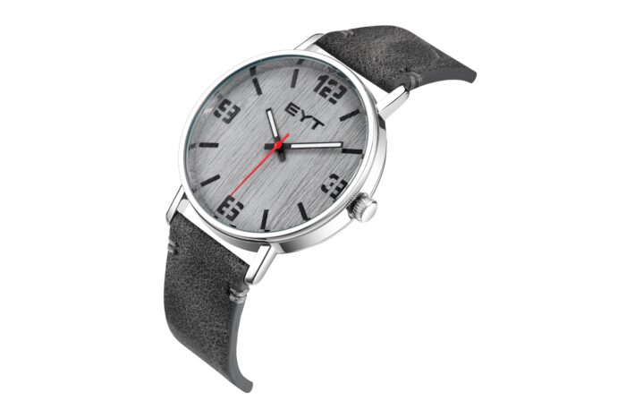 RELÓGIO MOD K8001 CAIXA PRATA, MOSTRADOR CINZA, PULSEIRA CINZA - Image 2