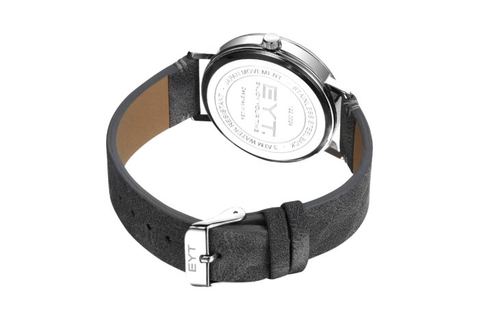 RELÓGIO MOD K8001 CAIXA PRATA, MOSTRADOR CINZA, PULSEIRA CINZA - Image 4
