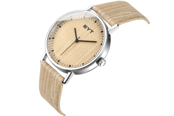 RELÓGIO MOD K8002 CAIXA PRATA, MOSTRADOR MARROM, PULSEIRA MARROM - Image 2