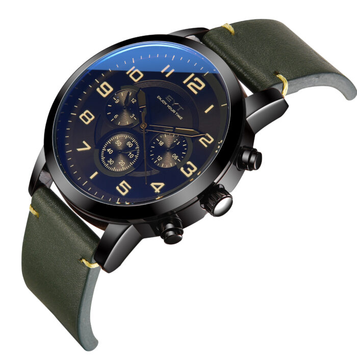 RELÓGIO MOD D6832G CAIXA PRETA, MOSTRADOR PRETO, PULSEIRA VERDE ESCURO - Image 2