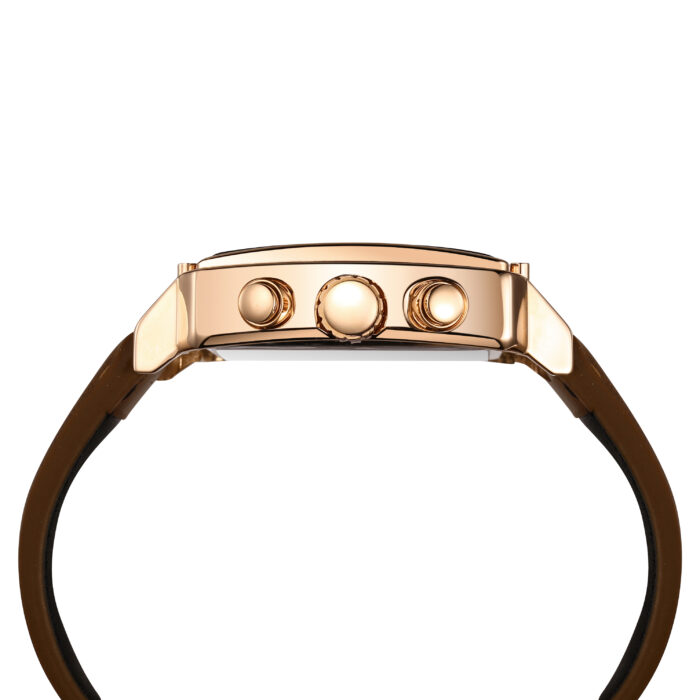 RELÓGIO MOD D6836G CAIXA OURO ROSA, MOSTRADOR BRANCO, PULSEIRA MARROM - Image 4