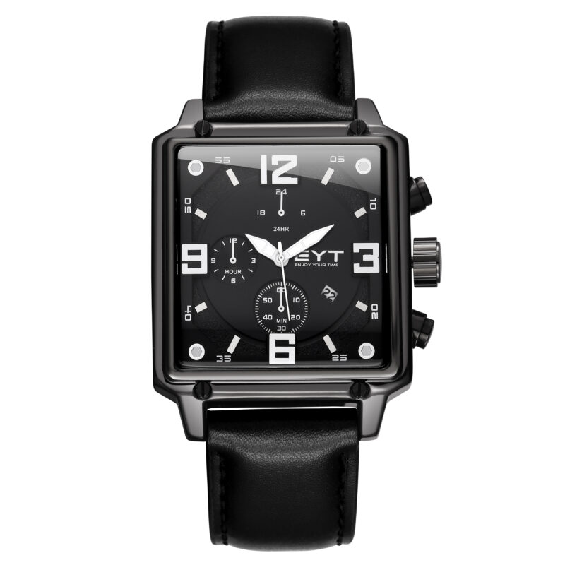 RELÓGIO MOD D6836G CAIXA PRETA, MOSTRADOR PRETO, PULSEIRA PRETA