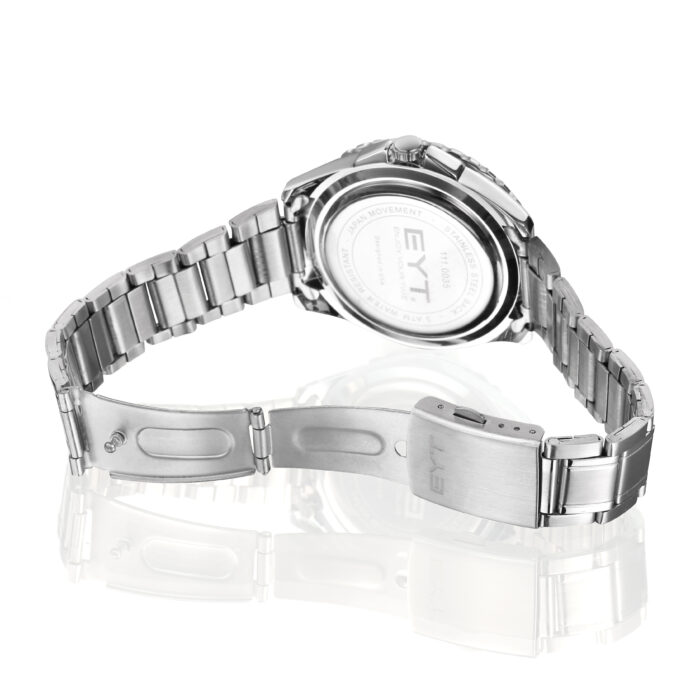 RELÓGIO MOD S3899G CAIXA PRATA, BEZEL PRETO, MOSTRADOR PRETO, PULSEIRA PRATA - Image 4