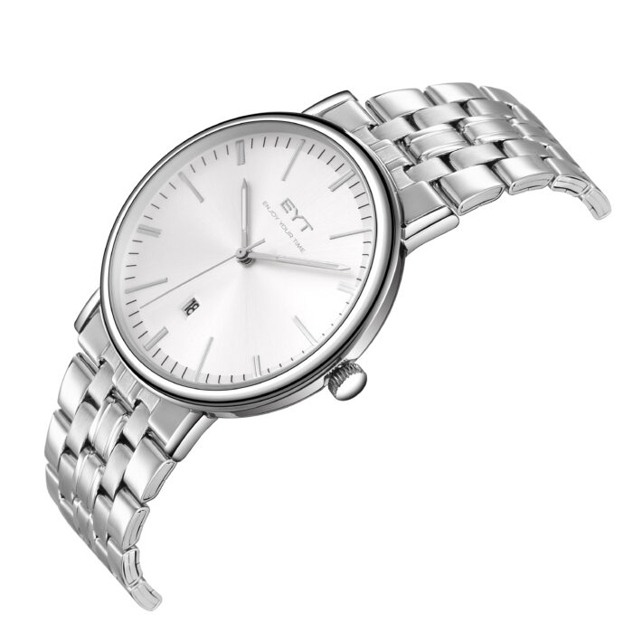 RELÓGIO MOD S6502G CAIXA PRATA, MOSTRADOR BRANCO, PULSEIRA PRATA - Image 2