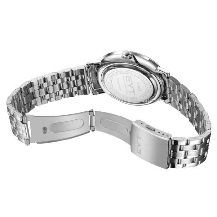RELÓGIO MOD S6502G CAIXA PRATA, MOSTRADOR PRETO, PULSEIRA PRATA - Image 3
