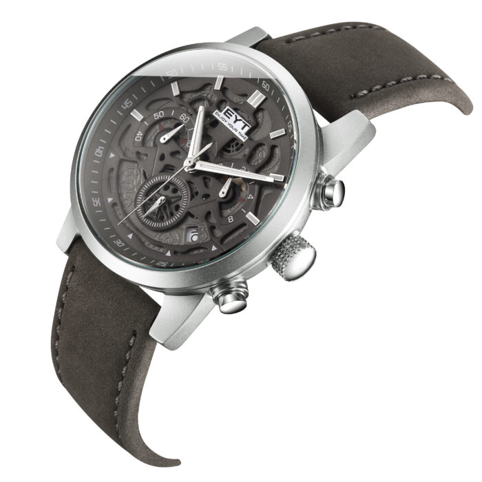 RELÓGIO MOD D6860G CAIXA PRATA FOSCA, MOSTRADOR CINZA, PULSEIRA CINZA (MOSTRADOR NOVO) - Image 2
