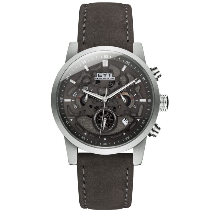 RELÓGIO MOD D6860G CAIXA PRATA FOSCA, MOSTRADOR CINZA, PULSEIRA CINZA (MOSTRADOR NOVO)