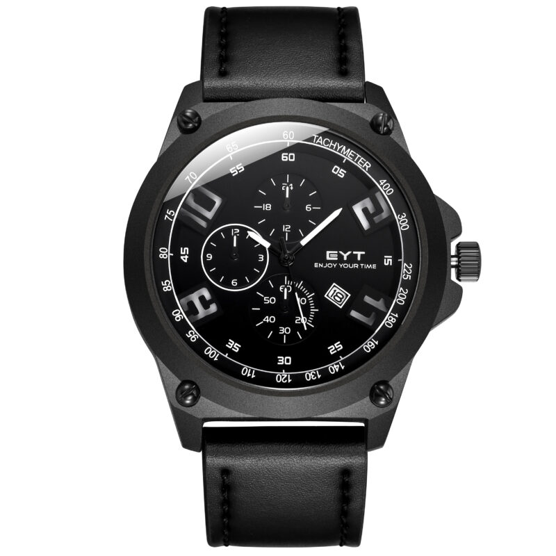 RELÓGIO MOD D6838G CAIXA PRETA, MOSTRADOR PRETO, PULSEIRA PRETA