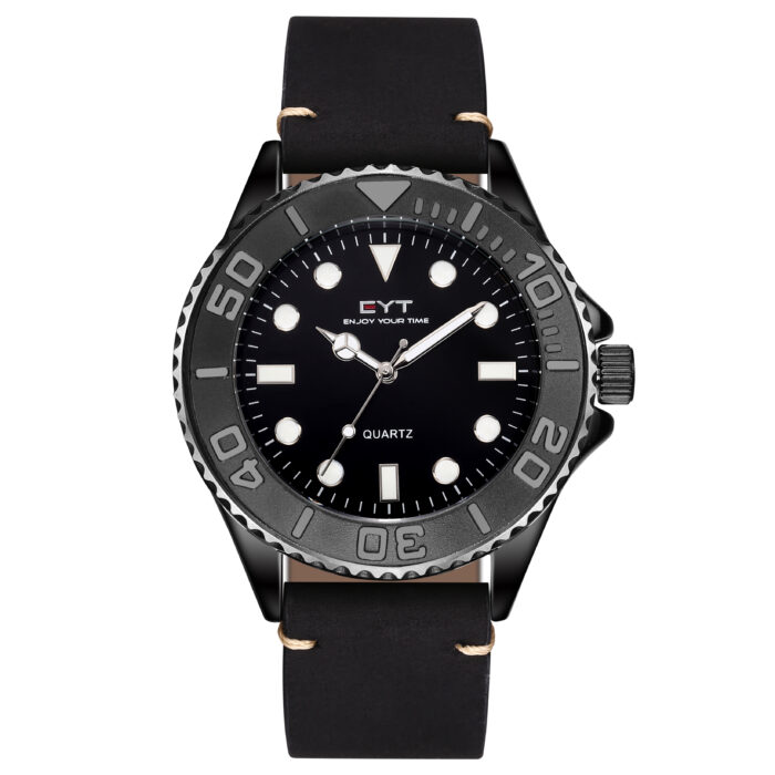 RELÓGIO MOD D6838G CAIXA PRETA, MOSTRADOR PRETO, PULSEIRA PRETA