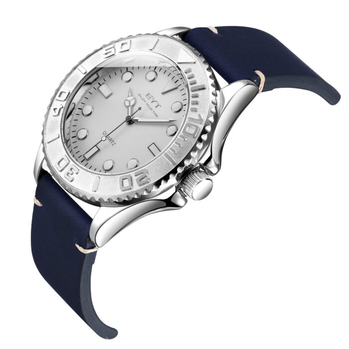 RELÓGIO MOD D6838G CAIXA PRATA, MOSTRADOR BRANCO, PULSEIRA AZUL ESCURO - Image 2