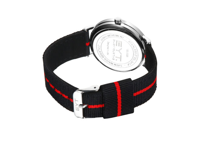 RELÓGIO MOD K8050 CX PRATA, MOSTR. PRETO, PULS. PRETA E VERM - Image 11