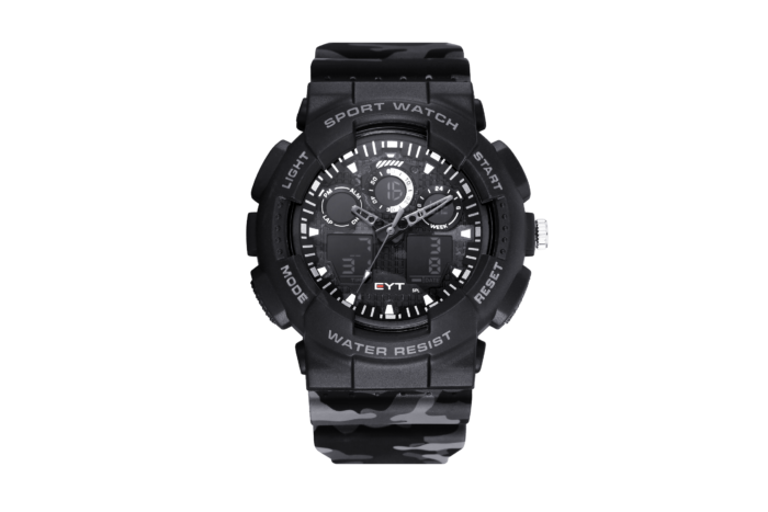 RELÓGIO MOD WAJ8003-6C CAMUFLAGEM CINZA